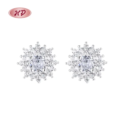 Hengdian Fine Jewelry Wholesale Aaa Cubic Zirconia 925 Sterling Silver Earrings