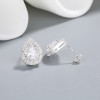 Fine Jewelry For Women Water Aaa Cubic Zirconia 925 Silver Stud Earrings