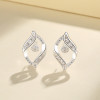 Fine Jewelry Unique And Elegant Accessory Cubic Zirconia S925 Silver Eye Stud Earrings