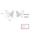 Hengdian Women Fine Jewelry Supplier Cubic Zirconia Butterfly Silver Earrings 925 Sterling