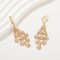 New Brass Metal 18K Gold-Plated Circular Design Wedding Statement Women's Earrings