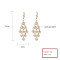New Brass Metal 18K Gold-Plated Circular Design Wedding Statement Women's Earrings