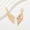 Fashion Jewelry Wholesale 2024 New Arrival Fashionable Religious Brass Gold Cross Dropped Earrings