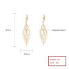 Fashion Jewelry Wholesale 2024 New Arrival Fashionable Religious Brass Gold Cross Dropped Earrings