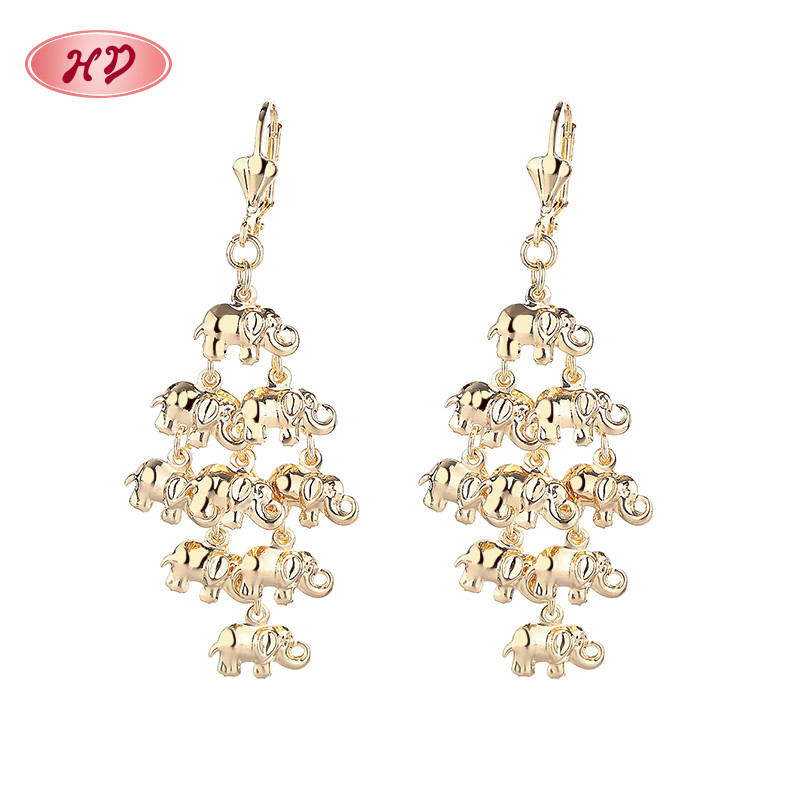 Pendientes dorados de 18k