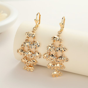 Vintage Style Jewelry Wholesale 2024 New Arrival Women Accesories Animal 18K Gold Earrings