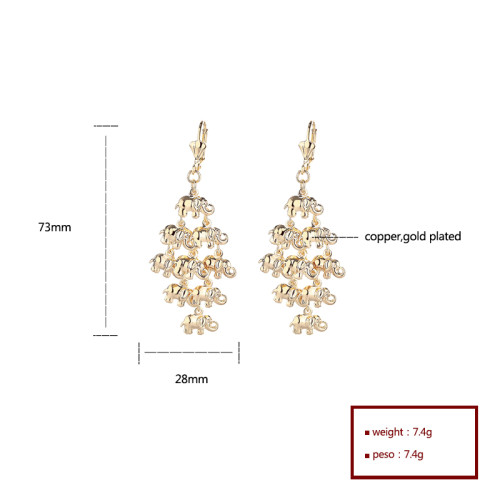 Vintage Style Jewelry Wholesale 2024 New Arrival Women Accesories Animal 18K Gold Earrings