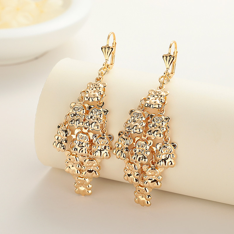 Pendientes dorados de 18k