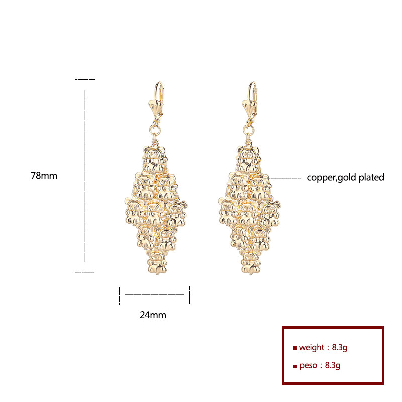 Pendientes dorados de 18k