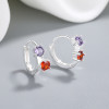 Fine Jewelry Wholesale Accessories Fashionable And Versatile Multi Zircon Silver Earrings