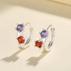 Fine Jewelry Wholesale Accessories Fashionable And Versatile Multi Zircon Silver Earrings