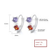 Fine Jewelry Wholesale Accessories Fashionable And Versatile Multi Zircon Silver Earrings