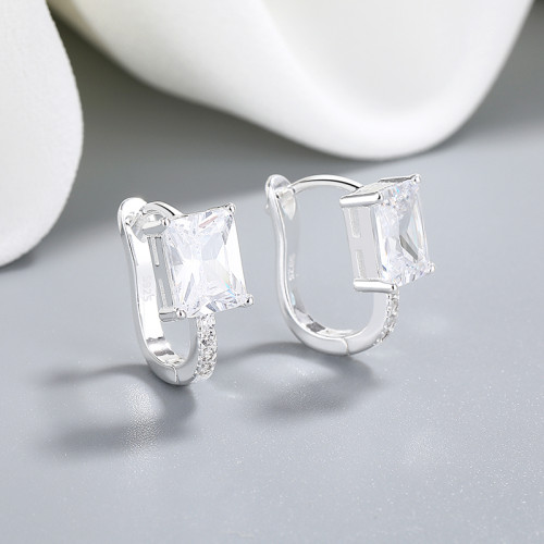 circonio en joyeria Nuevos pendientes de Zirconia cúbica de plata esterlina 925 joyas señora