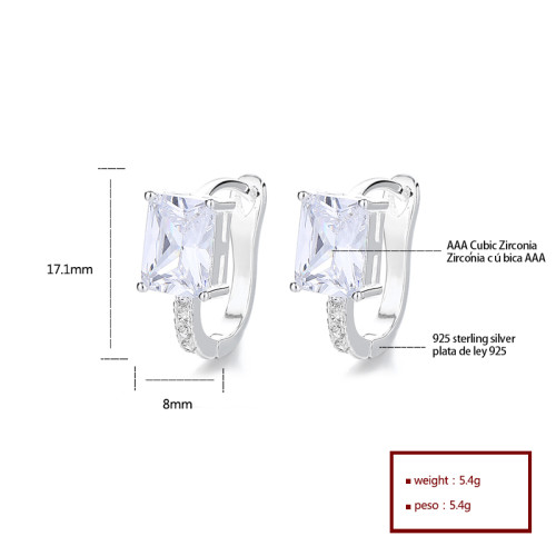 circonio en joyeria Nuevos pendientes de Zirconia cúbica de plata esterlina 925 joyas señora