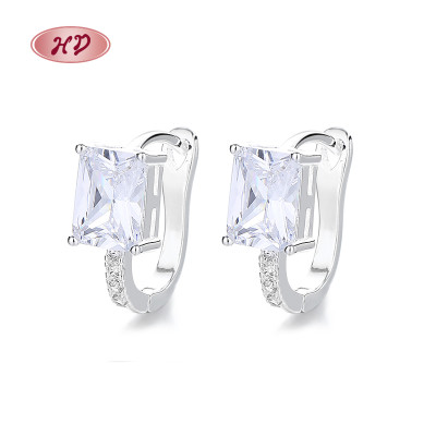 Fashionable Earrings New Arrival 925 Sterling Silver Cubic Zirconia Earrings Jewelry Women