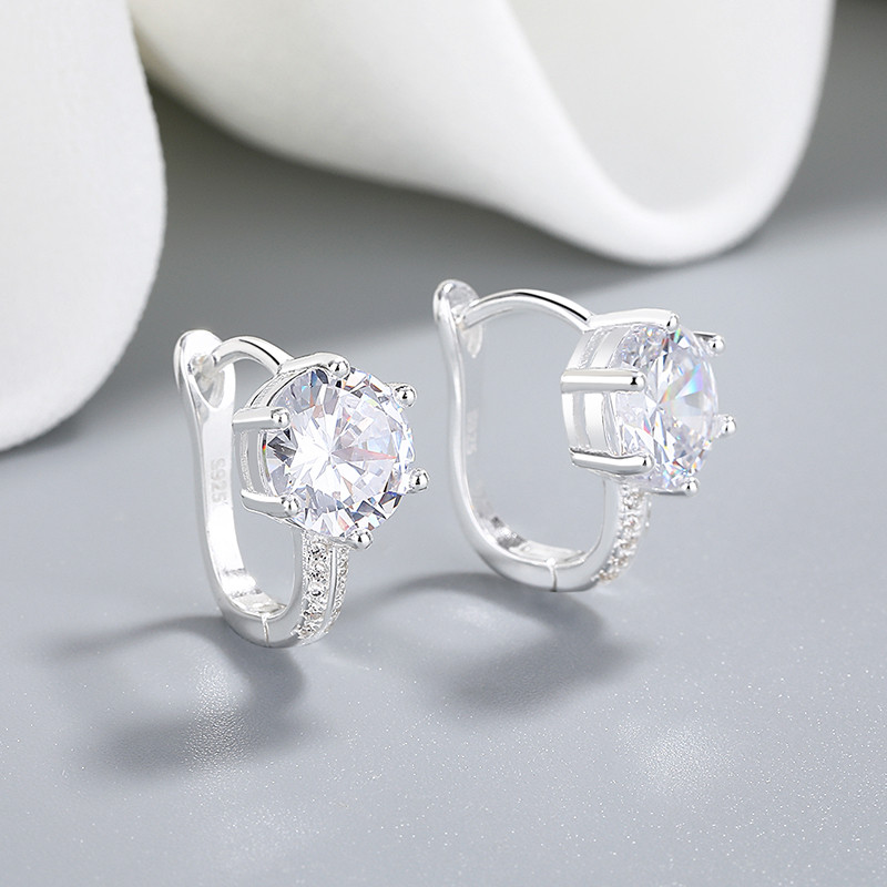 S925 Silver Zircon Earrings