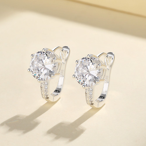 Country Jewelry Wholesale For Women Aaa Cubic Zirconia Silver Earrings 925 Sterling