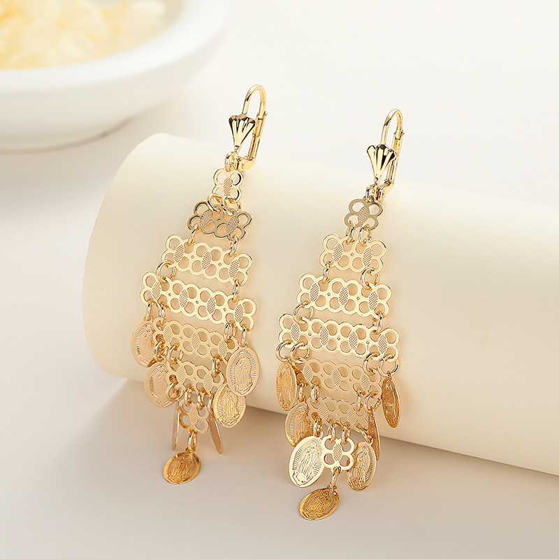 Pendientes dorados de 18k