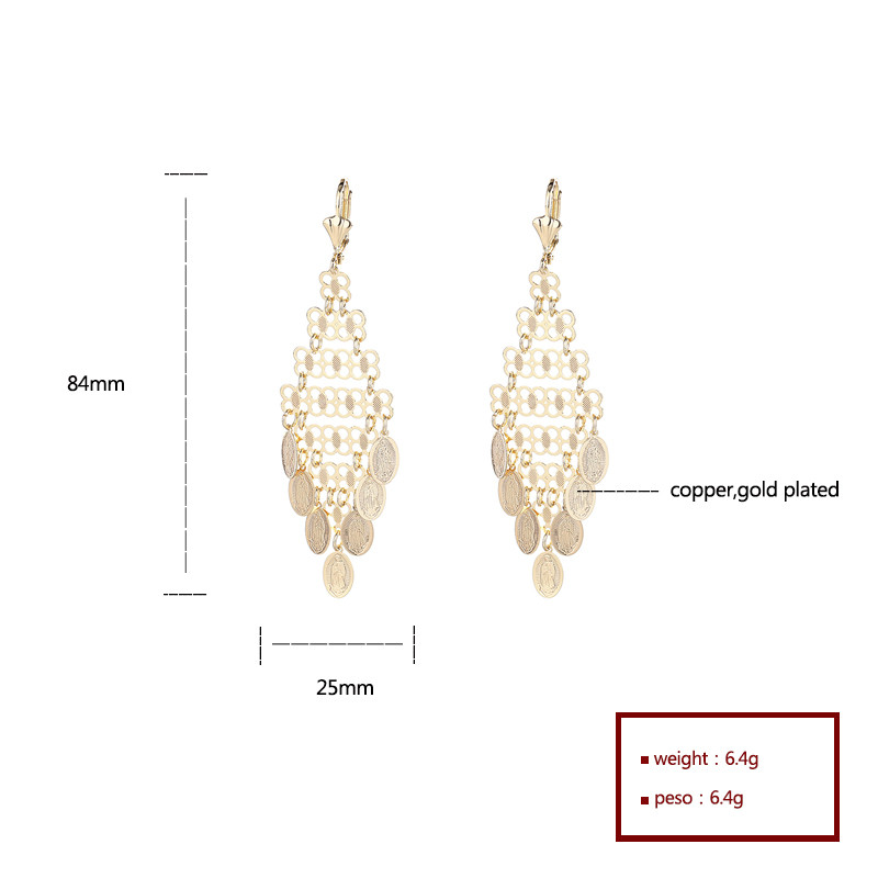 Pendientes dorados de 18k