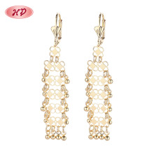 hdfashion Fine Jewelry Wholesale Cute Bead For Women 18K Gold Earrings