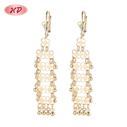 hdfashion Fine Jewelry Wholesale Cute Bead For Women 18K Gold Earrings