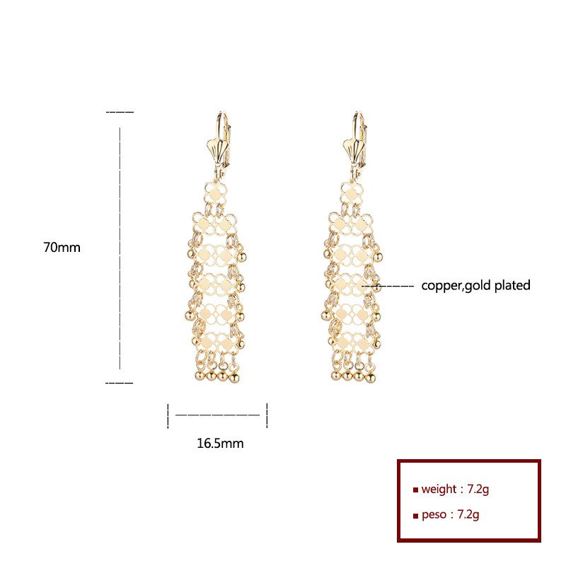 Pendientes dorados de 18k