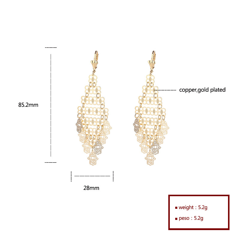 Pendientes dorados de 18k