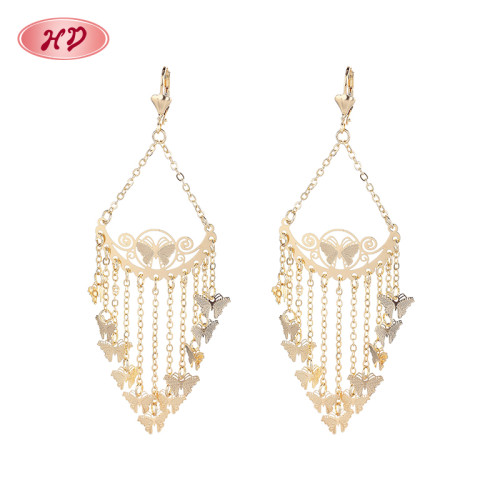 Butterfly Custom 18K Gold Earring Designs Fashion Jewelry Wholesale