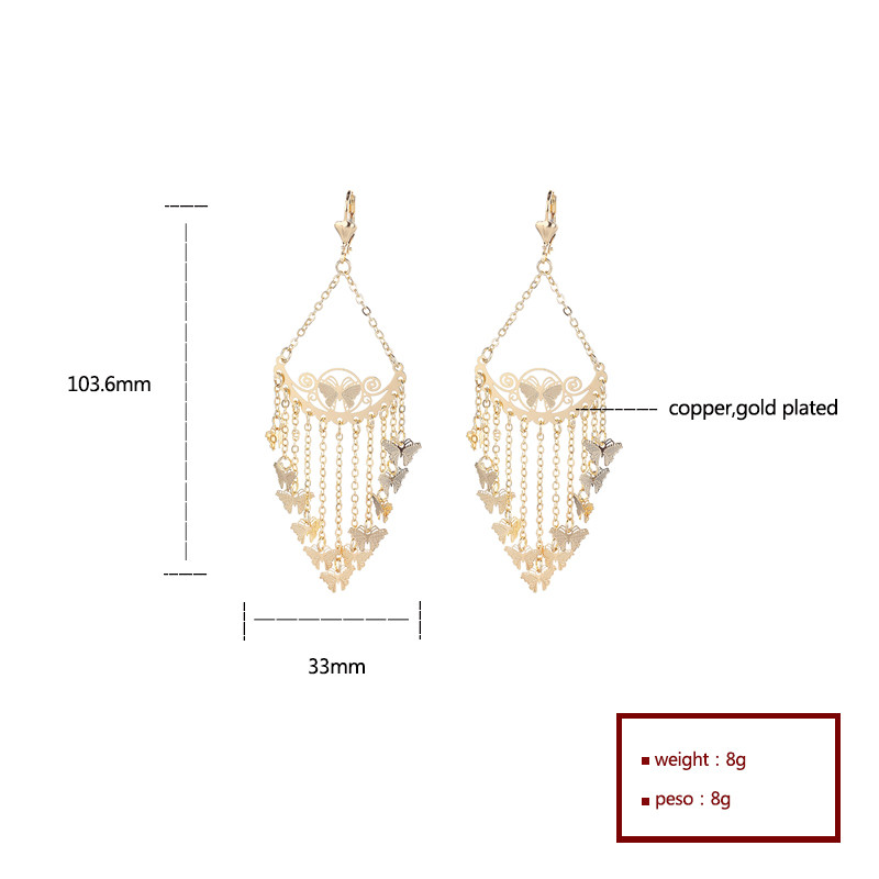 Pendientes dorados de 18k