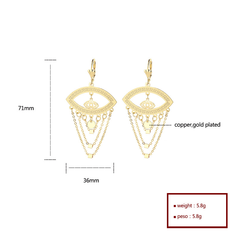 Pendientes dorados de 18k