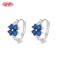 Blue Zircon Flower Hdfashion Cz Jewelry Wholesale 925 Silver Earrings