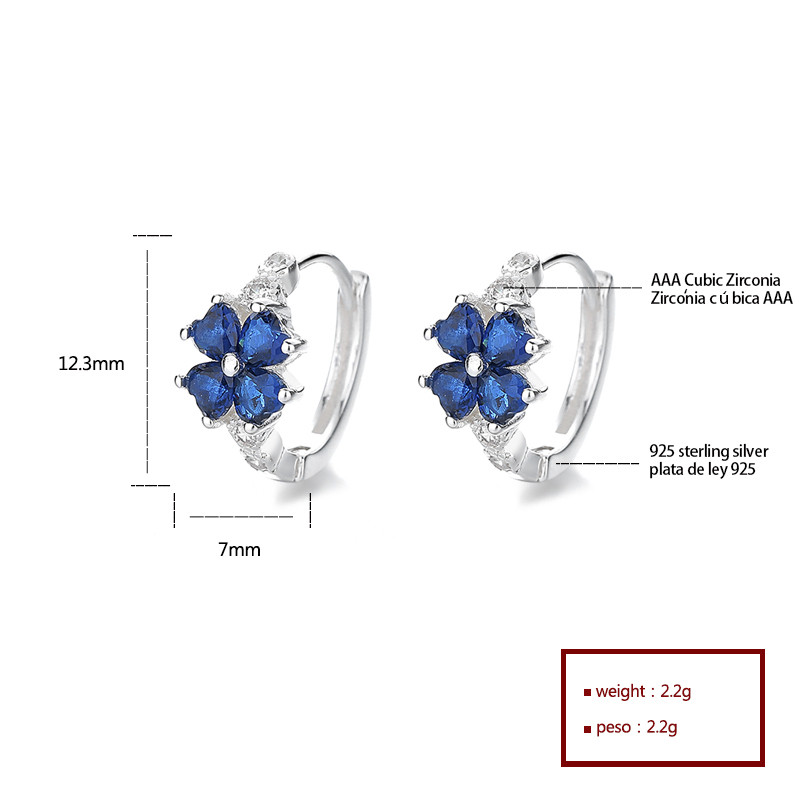 S925 Silver Zircon Earrings