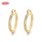 18K Gold Plated Vintage Style Fine Jewelry Hoop Earrings Wholesale Cute Earrings