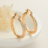 18K Gold Plated Vintage Style Fine Jewelry Hoop Earrings Wholesale Cute Earrings