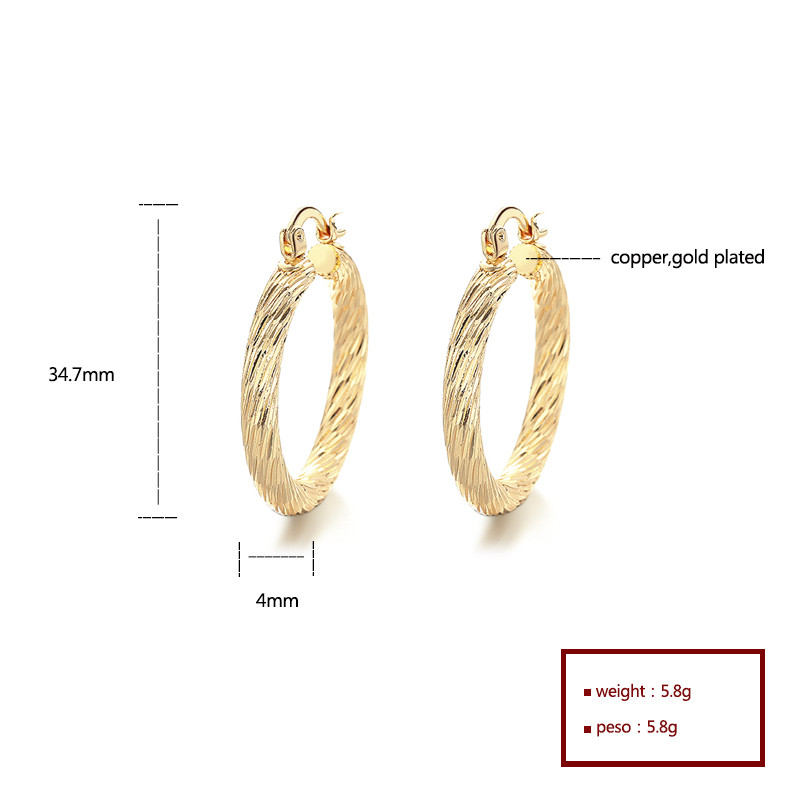 18K Gold-Plated Unique Ear Hoops