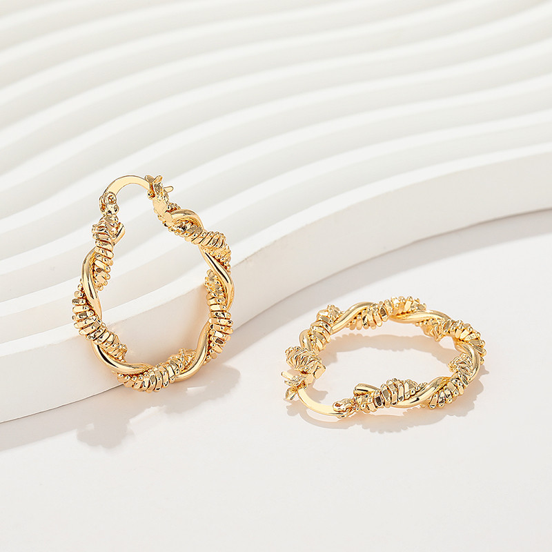 18K Gold-Plated Unique Ear Hoops