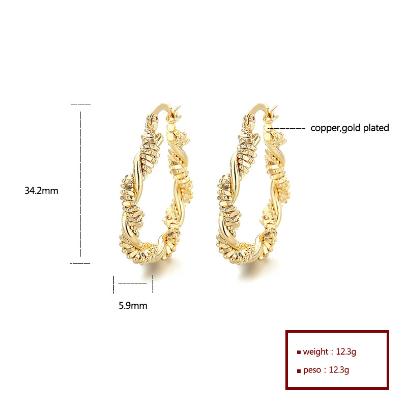 18K Gold-Plated Unique Ear Hoops