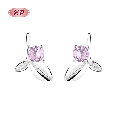 Pendientes de moda Stud Earrings 925 Sterling Silver Aaa Cubic Zirconia Fashion Jewelry Wholesale