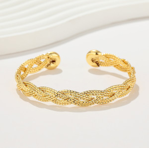 Pulsera de mujer de oro de Brazalete encantado al por mayor de joyas personalizadas sin flete