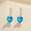 Heart For Women Engagement Gift Vintage Cz Jewelry Wholesale 925 Fine Women Jewelry Drop Earrings