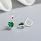 Fashion Green Heart Drop Earrings Jewelry For Women Vintage 925 Sterling Silver Zircon Green Heart Drop Earrings