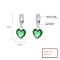 Fashion Green Heart Drop Earrings Jewelry For Women Vintage 925 Sterling Silver Zircon Green Heart Drop Earrings