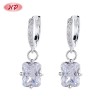 White Square Fashion Jewelry Wholesale Cz For Girls Hypoallergenicity 925 Drop Wedding Earrings