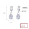 White Square Fashion Jewelry Wholesale Cz For Girls Hypoallergenicity 925 Drop Wedding Earrings