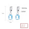 Blue Square Fashion Jewelry For Girls Vintage Hypoallergenicity 925 Sterling Silver Fashion Drop Earrings Suppliers