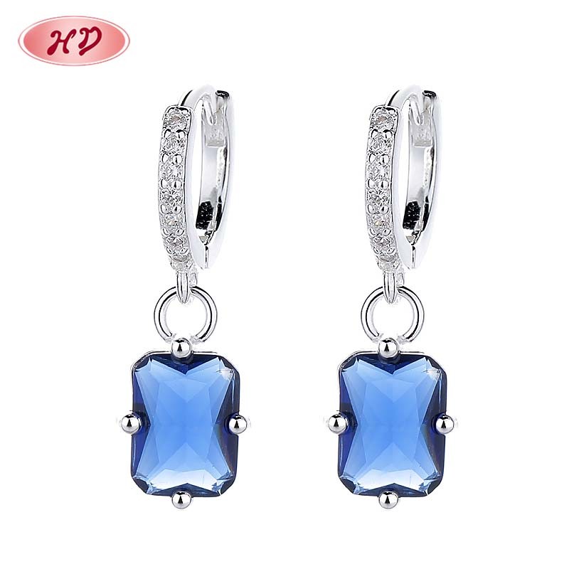 Pendientes cuadrados de moda Siren - S925