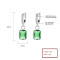 Green Sterling Silver Drop Earrings Stud Custom Made Jewelry Wholesale Square Fashion Jewelry
