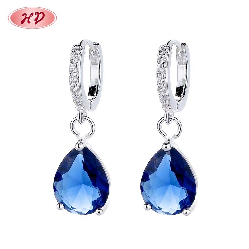 S925 Silver Classic Water Drop Zircon Earrings