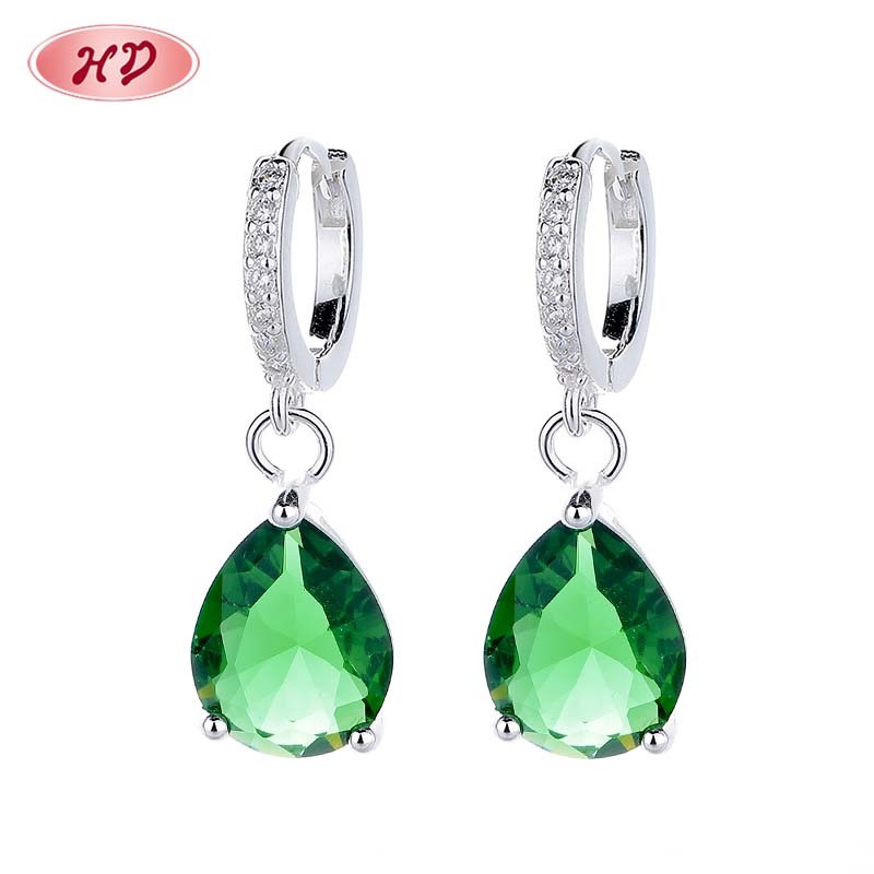 S925 Silver Classic Water Drop Zircon Earrings