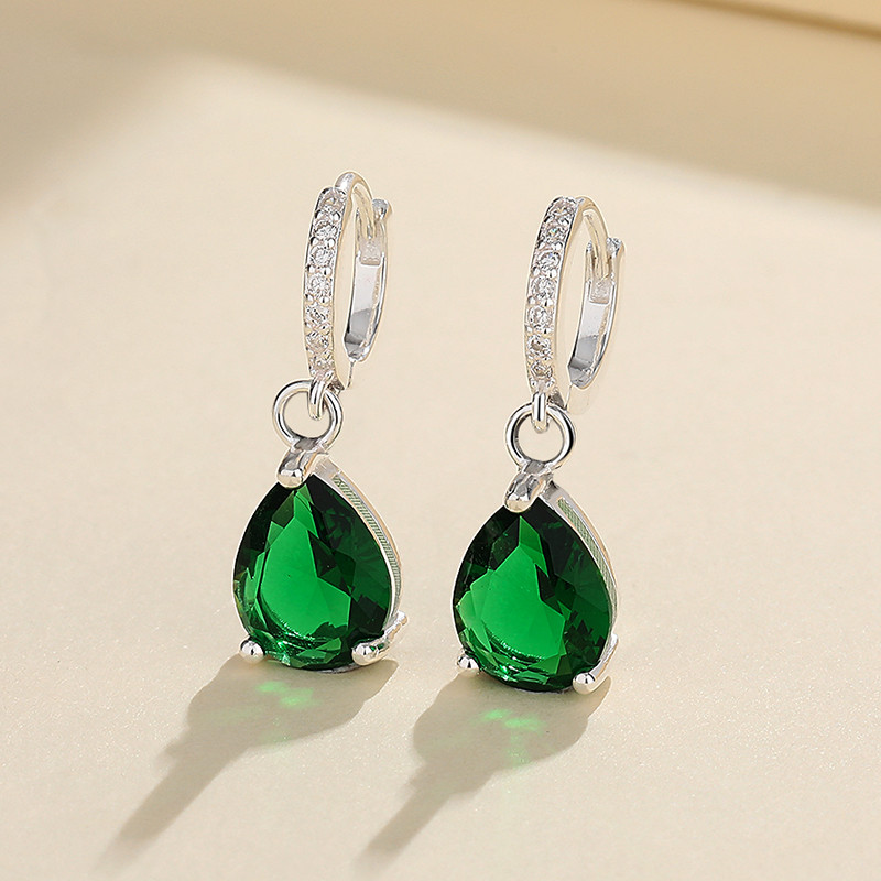 S925 Silver Classic Water Drop Zircon Earrings